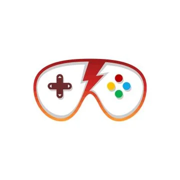 Video game console controller logo icon sign Illustrazione stock
