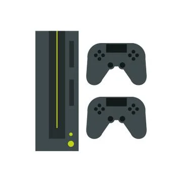 Video game console with controls 스톡 일러스트