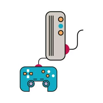 Video game console device with control イラスト素材