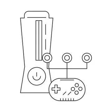 Video game console device with control イラスト素材