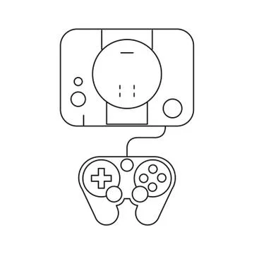 Video game console device with control イラスト素材