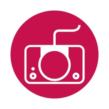Video game console device icon Illustrazione stock