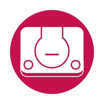 Video game console device icon Illustrazione stock