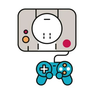 Video game console device icon Illustrazione stock