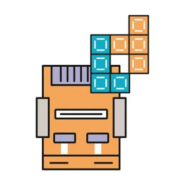 Video game console device icon Illustrazione stock