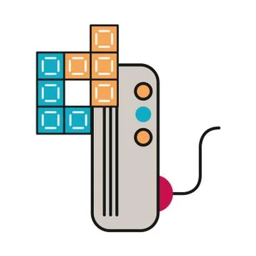 Video game console device icon Illustrazione stock