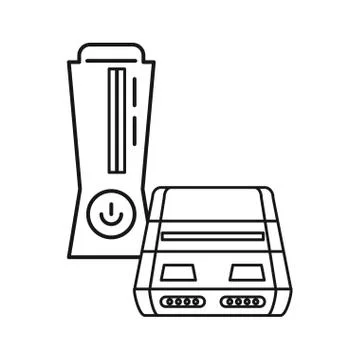 Video game console device icon イラスト素材