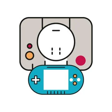 Video game console device icon Illustrazione stock