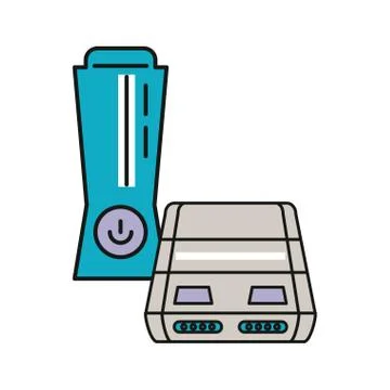 Video game console device icon 스톡 일러스트