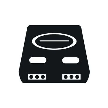 Video game console device icon Illustrazione stock