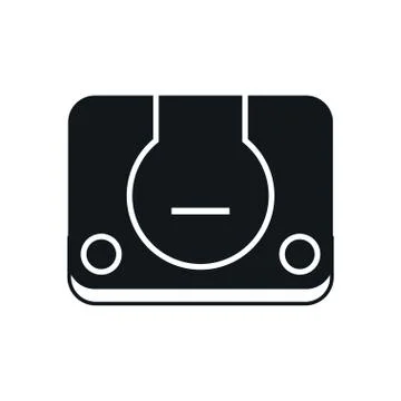 Video game console device icon Illustrazione stock