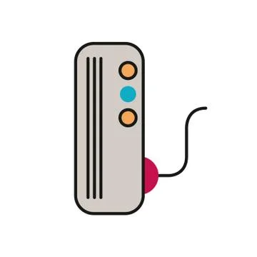 Video game console device icon Illustrazione stock