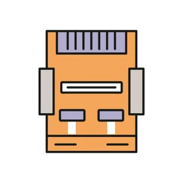 Video game console device icon Illustrazione stock