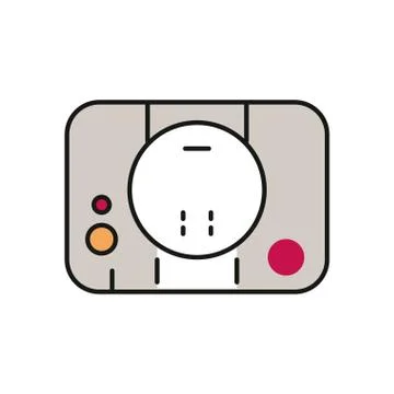 Video game console device icon Illustrazione stock