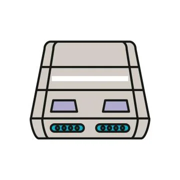 Video game console device icon Illustrazione stock