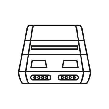 Video game console device icon Illustrazione stock