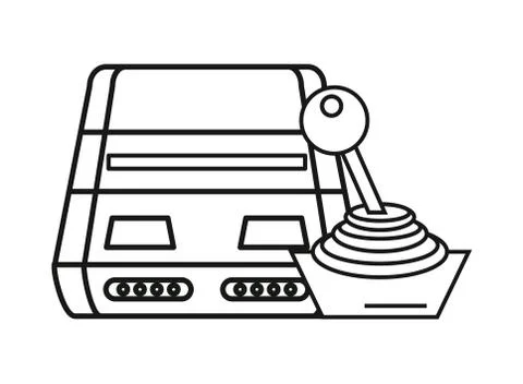 Video game console device with joystick control 스톡 일러스트