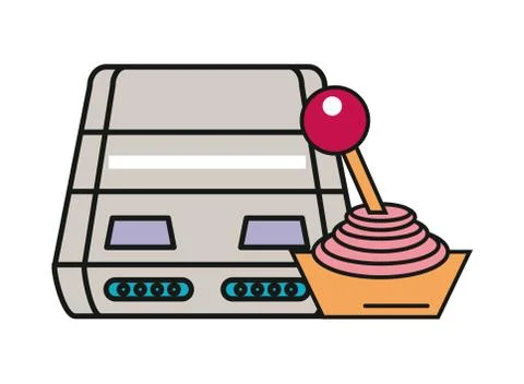 Video game console device with joystick control イラスト素材