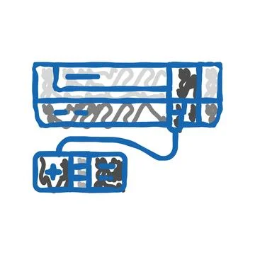 Video game console icon doodle illustration Stock Illustration