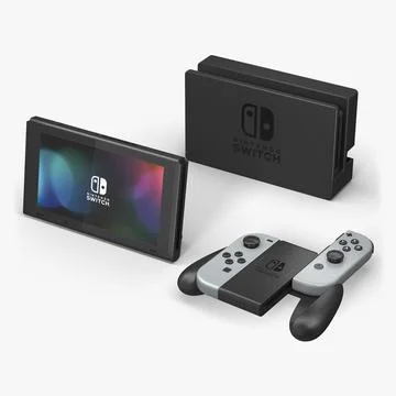 Video Game Console Nintendo Switch Set 3D Model