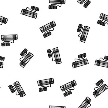 Video game console vector seamless pattern Stock Illustration