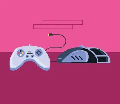 Video game control with computer mouse Stock Illustration