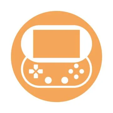 Video game control with display handle icon Illustrazione stock
