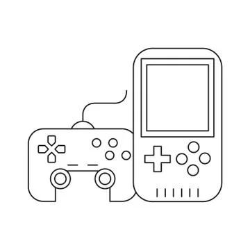 Video game control with display handle icon イラスト素材