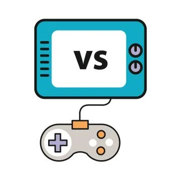 Video game control with display handle icon 스톡 일러스트