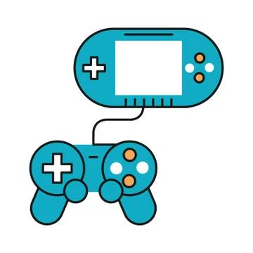 Video game control with display handle icon Illustrazione stock