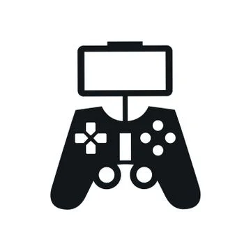 Video game control with display handle icon Illustrazione stock