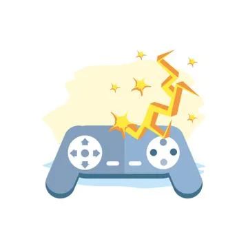 Video game control with energy rays Stockillustratie