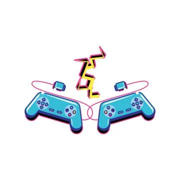 Video game control with energy rays イラスト素材