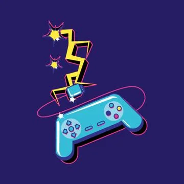 Video game control with energy rays Stockillustratie