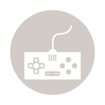 Video game control handle icon Illustrazione stock