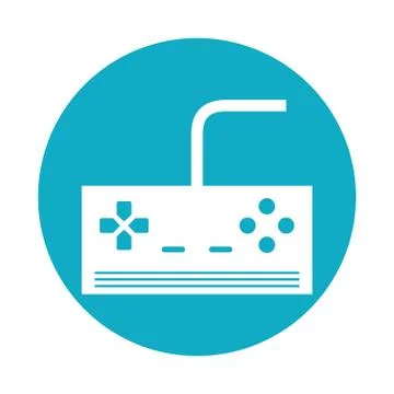 Video game control handle icon Illustrazione stock