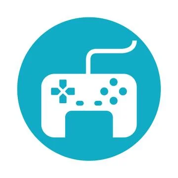 Video game control handle icon Illustrazione stock