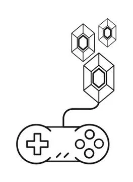 Video game control handle icon Illustrazione stock