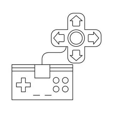 Video game control handle icon Illustrazione stock