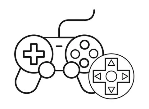 Video game control handle icon Illustrazione stock