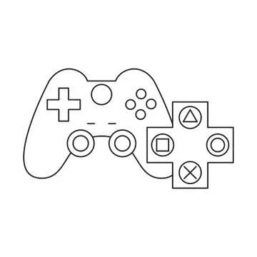 Video game control handle icon 스톡 일러스트