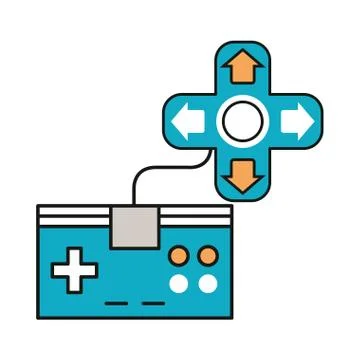 Video game control handle icon Stock Illustration