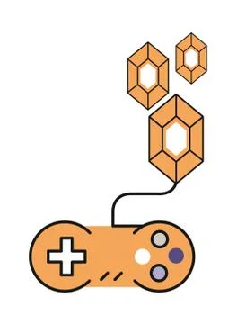 Video game control handle icon Illustrazione stock