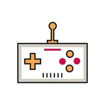Video game control handle icon Illustrazione stock