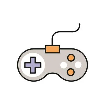 Video game control handle icon Illustrazione stock