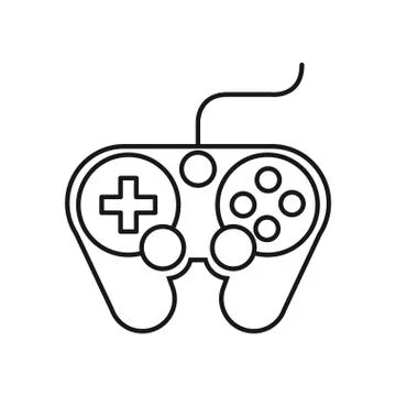 Video game control handle icon Stock Illustration