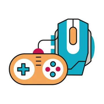Video game control handle with mouse 스톡 일러스트