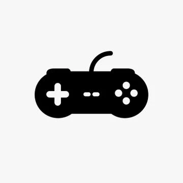 Video game control joystick flat icon. Videogame console controller game pad Stock Illustration