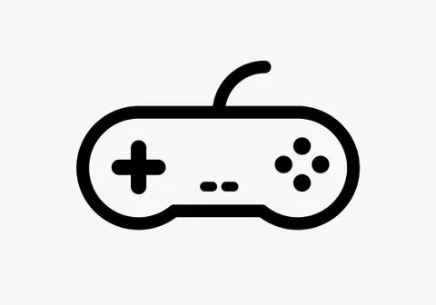 Video game control joystick flat icon. Videogame console controller game pad Stock Illustration