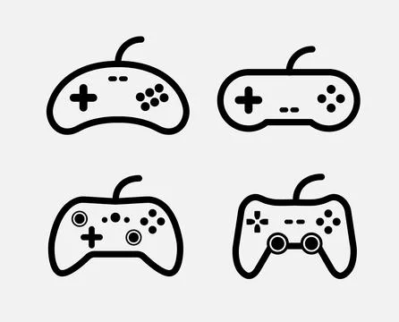Video game control joystick flat icon. Videogame console controller game pad Stock Illustration